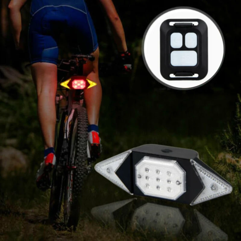 

Warning Tail Light Cycling Accessories Turn Signal Indicator Light Wireless Remote Control Rear Lamp Intelligent Bicycle Lights