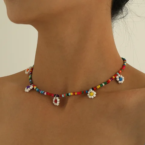 Chokers Set Beaded Necklace for Women Choker Ethnic Jewelry Bijoux Femme Chains Matching Accessories Wholesale