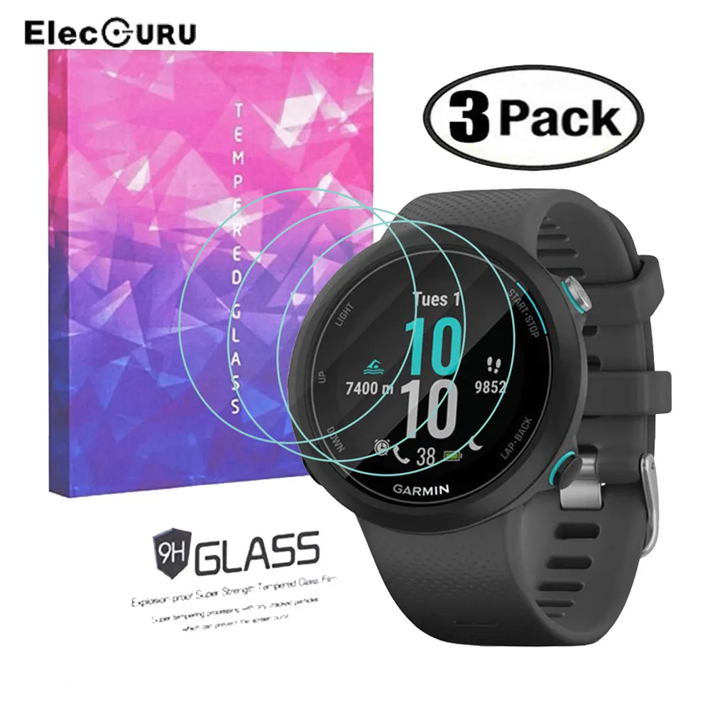 

Tempered Glass Screen Protector for Garmin Swim 2 Smart Watch 9H Hardness HD Scratch Resistant Bubble-free Protective Glass Film