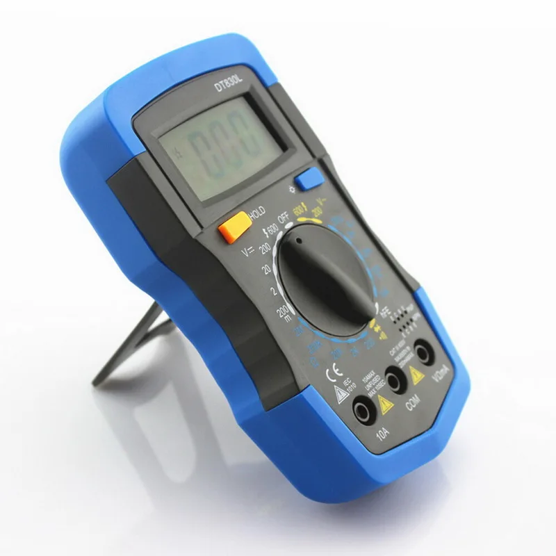 DT820B цифровой мультиметр AC/DC ЖК-цифровой мультиметр Вольтметр Амперметр Ом тестер Высокая безопасность ручной измеритель