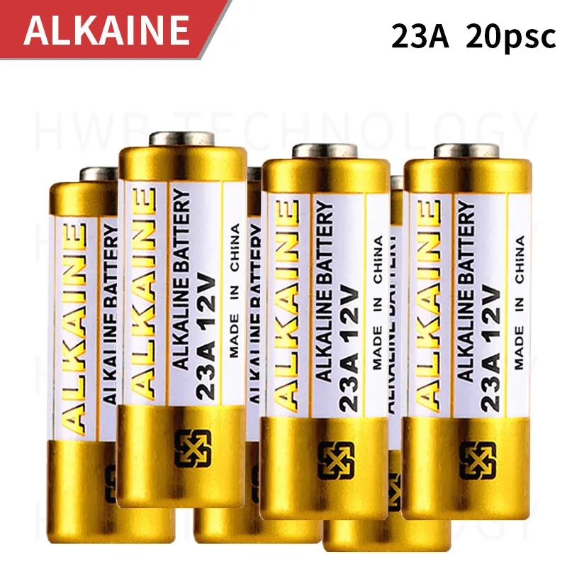 20 шт./лот маленькая батарея 23A 12V 21/23 A23 E23A MN21 MS21 V23GA L1028 Щелочная сухая | Электроника