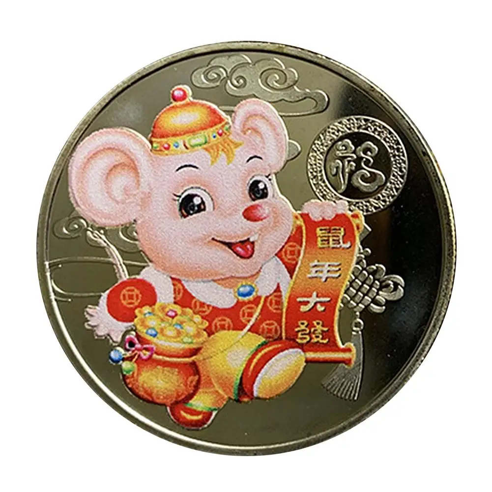2020 памятная монета в виде крыс подарок на Новый год позолоченный Зодиак удача