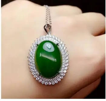 

[MEIBAPJ] NATURAL SUNFLOWER JASPER GEMSTONE PENDANT NECKLACE 925 PURE SILVER FINE WEDDING JEWELRY FOR WOMEN