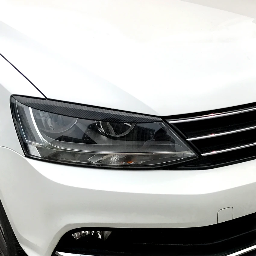 Автомобильные брови для головных фар веки ABS наклейки Накладка для Volkswagen Jetta MK6 аксессуары автомобильный Стайлинг