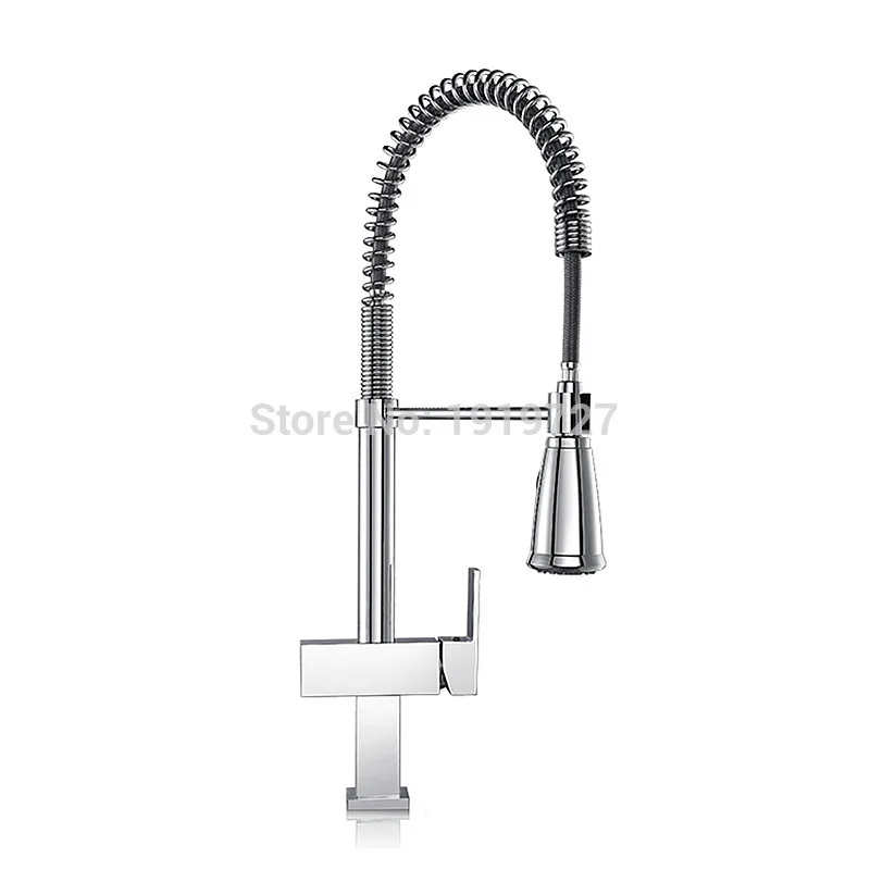 Vidric Factory Wholesale High Quality Brass 360 Swivel Rotate Single Handle Mixer Sink Tap Pull Out Spray Kitchen Faucet