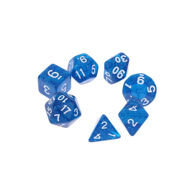 7 шт. двухсторонние кости D4 D6 D8 D10 D12 D20 подземелья и дракон D & RPG поли настольная