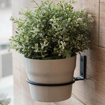 

11cm Folding Flower Pot Trays Wall Mounted Planter Ring Pot Holder Wall Bracket Balcony Flower Planter Holder