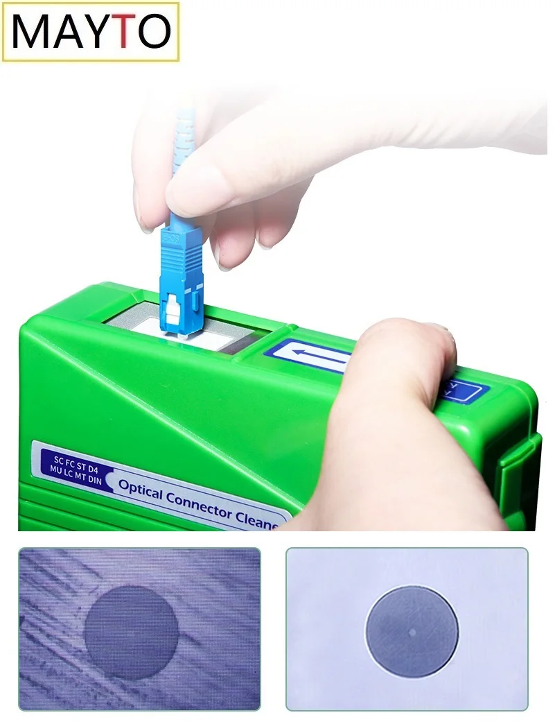 Free Shipping 500Times Optical Fiber Connector Cleaner KCC-55 Fiber Conector Cleaning Box