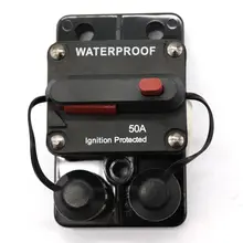 Корабль караван стиль ручной сброс автоматического выключателя с кнопкой переключения двойной болт защита от перегрузки 50A