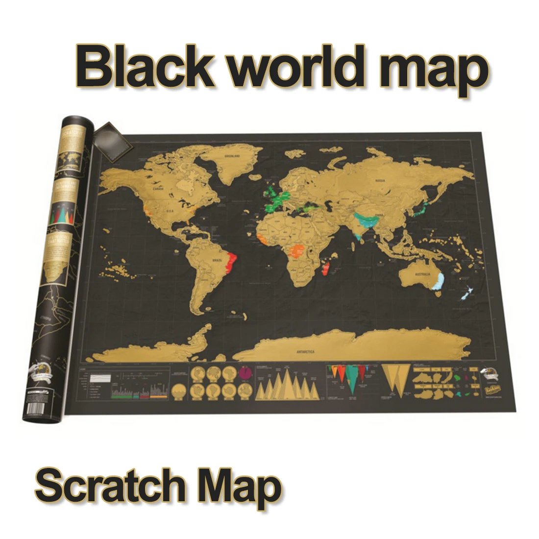 Scratch off world map. Скретч-карта мира. Карта подарок для путешественника. 1dea. Скретч карта.