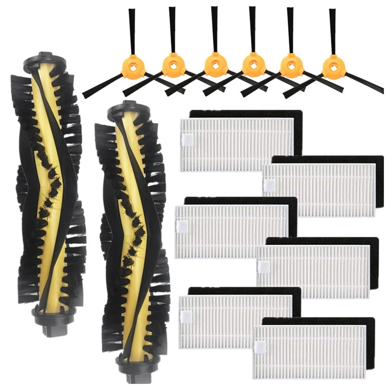 

Accessory Kit Compatible for Ecovacs Deebot N79S Deebot N79 Robotic Vacuum14Pcs (2 Main Brush +6 Filters + 6 Side Brushes)