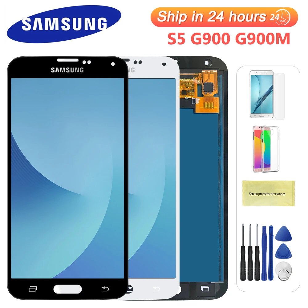 100% Test Lcd for Samsung Galaxy 4G S5 i9600 G900 G900M G900F Lcd Display Touch Screen Digitizer Assembly (not compatible G900H)|Mobile Phone LCD Screens| - AliExpress