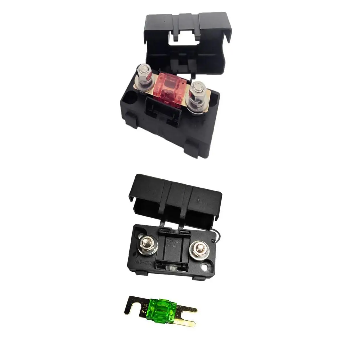 Automotive Car Mini ANS Fuse Holder Fusebox Block Dustproof Cover 30A+50A