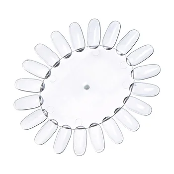 

10 PCS Sunflower Oval Acrylic Wheel False Nail Art Tips Practice Display Nail Art Display Board Tool