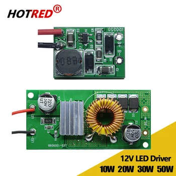 DC12V-24V LED 드라이버, 고출력 드라이버 보드, 정전류 공급, DIY 조명 램프, 조명 변압기, 10W, 20W, 30W, 50W