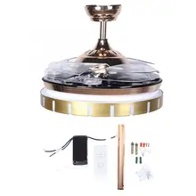 42 дюйма AC100-240V современный стиль светодиодный потолочный вентилятор свет 3 цвета затемнения с функцией воспроизведения музыки