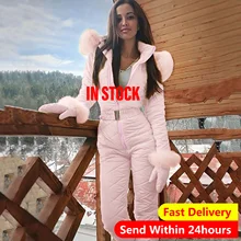 Winter Women Fashion Snowboarding sets Casual Thick Snowboard Skisuit Outdoor Sports Zipper Ski Suit комбинезон женский зимний tanie tanio Eillysevens CN (pochodzenie) Dobrze pasuje do rozmiaru wybierz swój normalny rozmiar Flanelowy