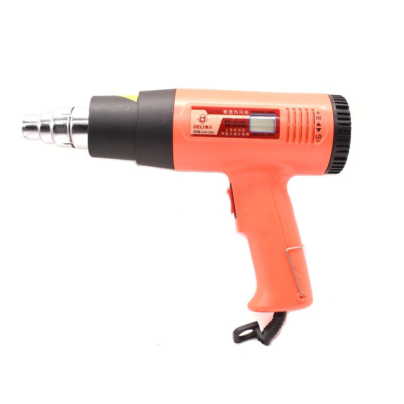 1600W Temperature controlled Heat Gun Digital Display Hot Air Gun With 4Pcs Accessory Nozzle