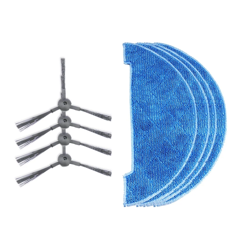 

1 Set Robot Vacuum Cleaner Parts Fabric Mop+Side Brushes for Chuwi Ilife A4 T4 Robotic Cleaner Side Brush Filter Set