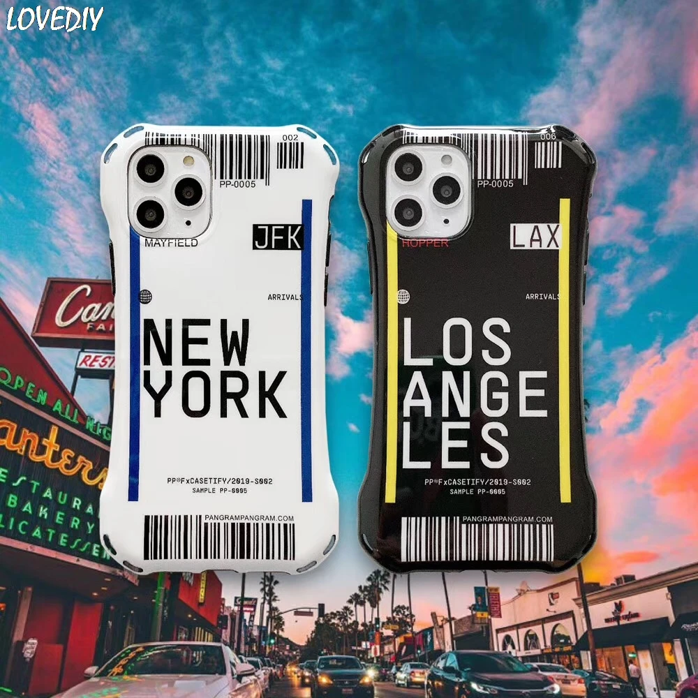 Нью-Йорк Лос-Анжелес США City trip ins чехол для телефона iPhone Xs MAX XR X 7 8 plus 11 11Pro мягкая