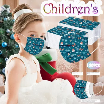 

10/20/50/100pcs Cartoon Kids Disposable Mask 3 Layer Child Filter Hygiene Thicken Children's Face Mouth Mask Earloop Masque