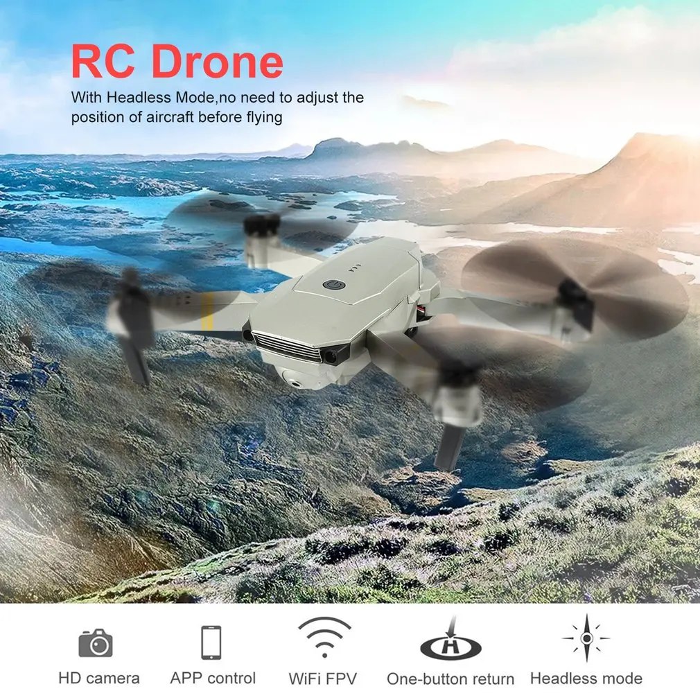 2,4 ГГц Wi-Fi FPV складной Радиоуправляемый Дрон с 720 P/1080 P HD камерой высота удержания Безголовый режим радиоуправляемая модель самолета RTF