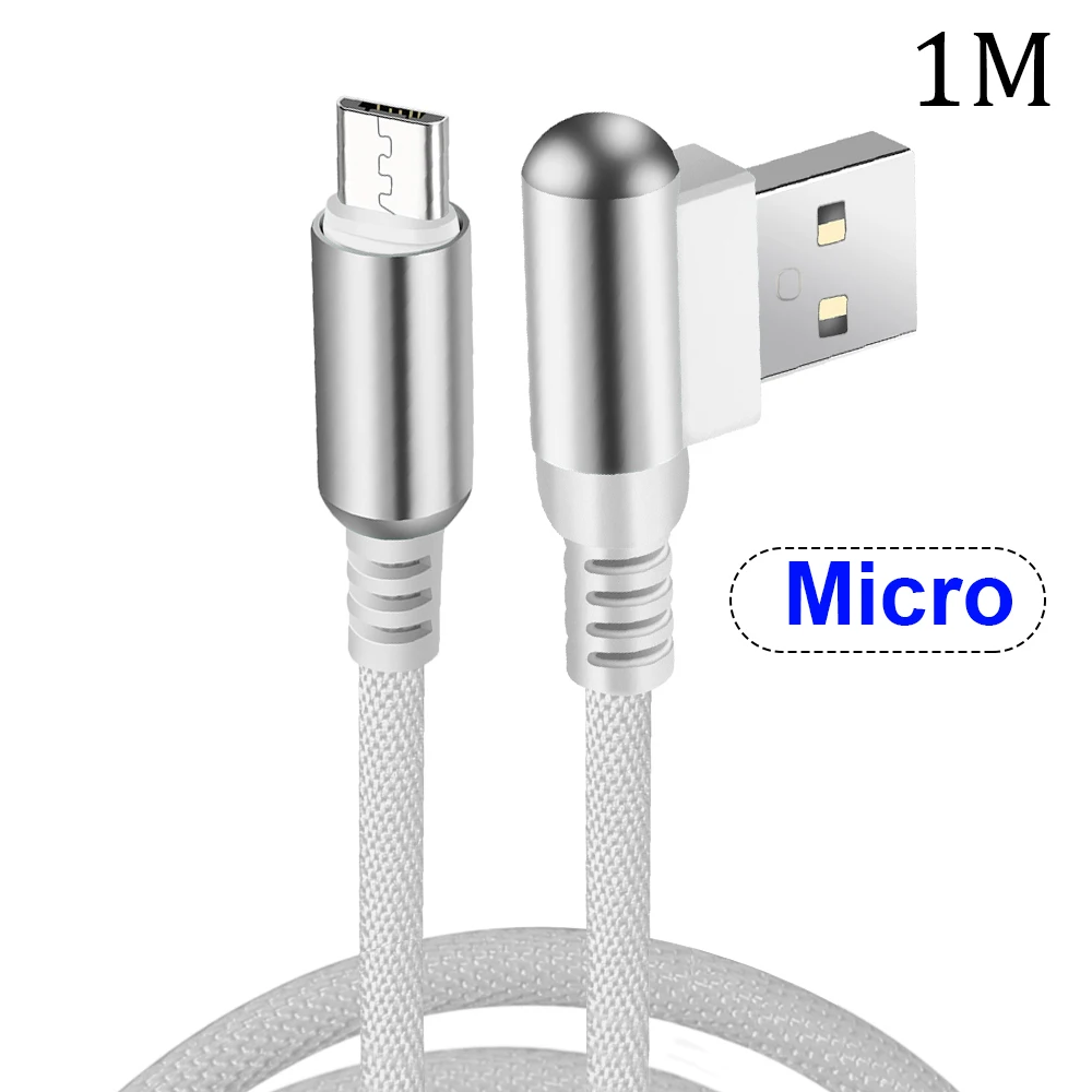 White For Micro Usb type-C кабель для iPhone Micro USB кабель для быстрой зарядки линия передачи данных 2.1A кабель для передачи данных для мобильного телефона для iOS 1 м - Цвет: White For Micro
