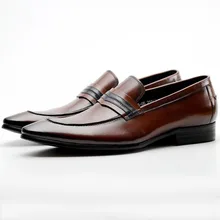 New Genuine Cow Leather Wingtip Shoes Men For Wedding Fashion Slip On Dress Shoes Oxfords Black Brown Shoes Classic New Genuine Cow Leather Wingtip Shoes Men For Wedding Fashion Slip On Dress Shoes Oxfords Black Brown Shoes Classic