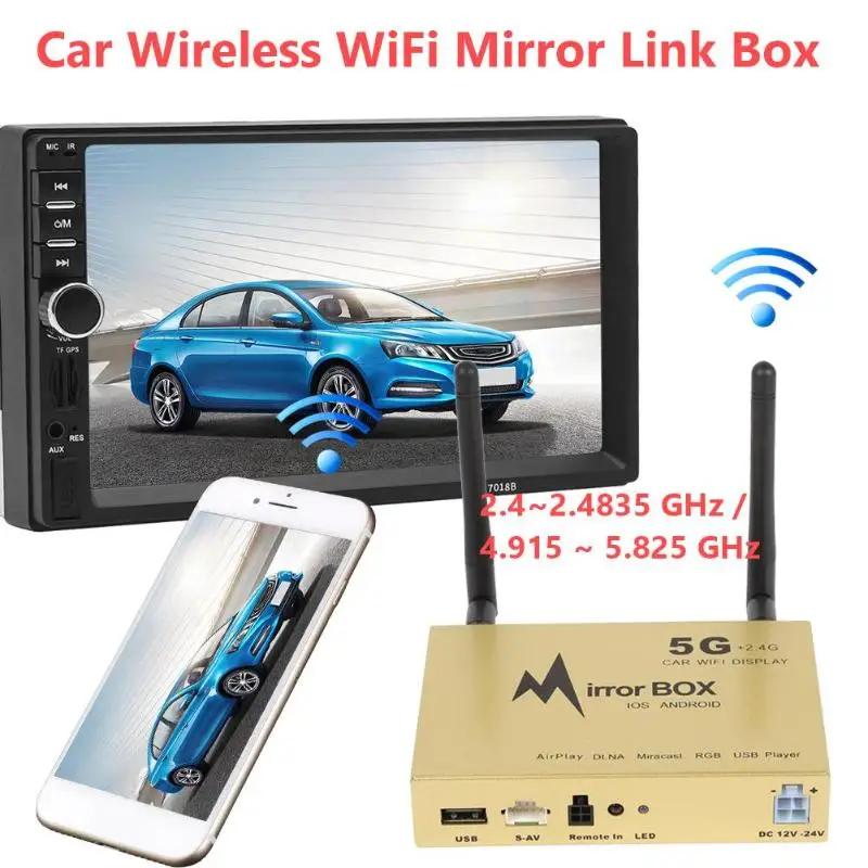 W846B автомобильный WiFi зеркальная коробка для зеркального отображения экрана HDMI
