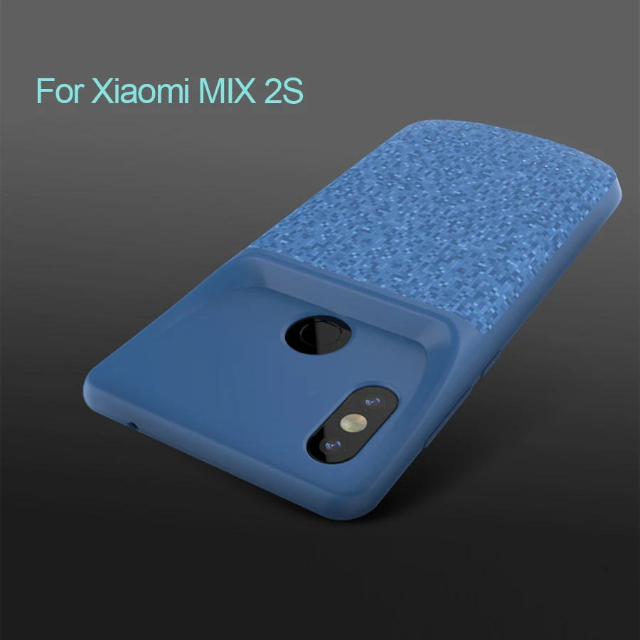 Blue Mix 2S PINZHENG чехол для зарядного устройства для Xiaomi Mix 2 Mix 2S Чехол для внешнего зарядного устройства чехол s резервный внешний аккумулятор чехол для зарядки s - Цвет: Blue Mix 2S
