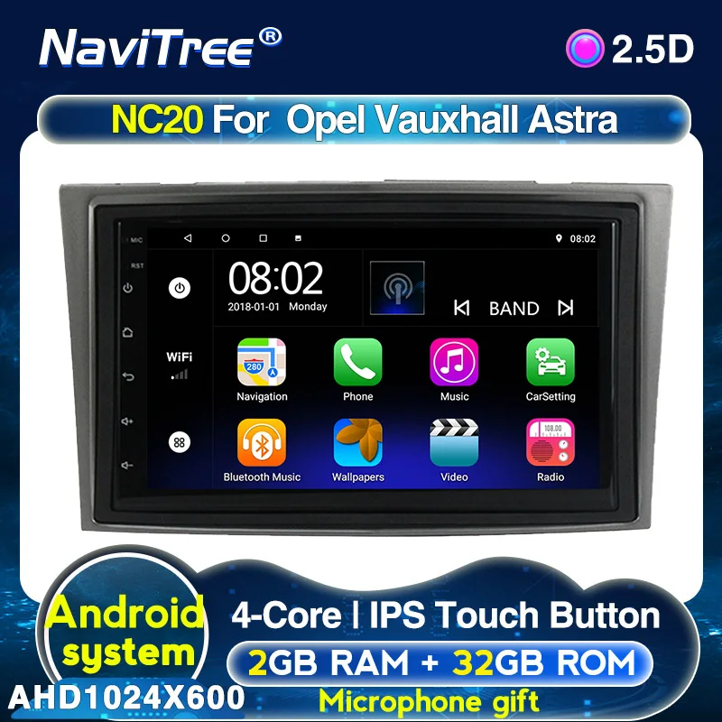 Автомобильный GPS-навигатор без DVD-плеера IPS BT 2 ГБ 32 Android для opel Vauxhall Astra H G J Vectra Antara
