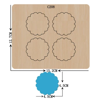

New Card, felt Wooden die Scrapbooking C-208 Cutting Dies Compatible with most die cutting machines