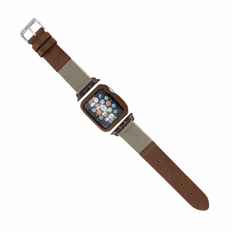 Кожаный ремешок для часов с чехол для Apple Watch Iwatch 42 мм/38 мм модная застежка для часов для мужчин и женщин