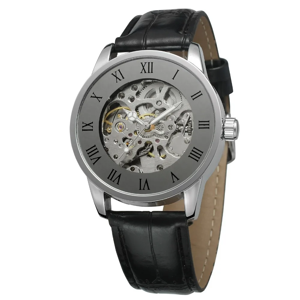 

Forsining Fashion Casual Roman Numerals Hollow out Retro Automatic Machine Mechanical Watch