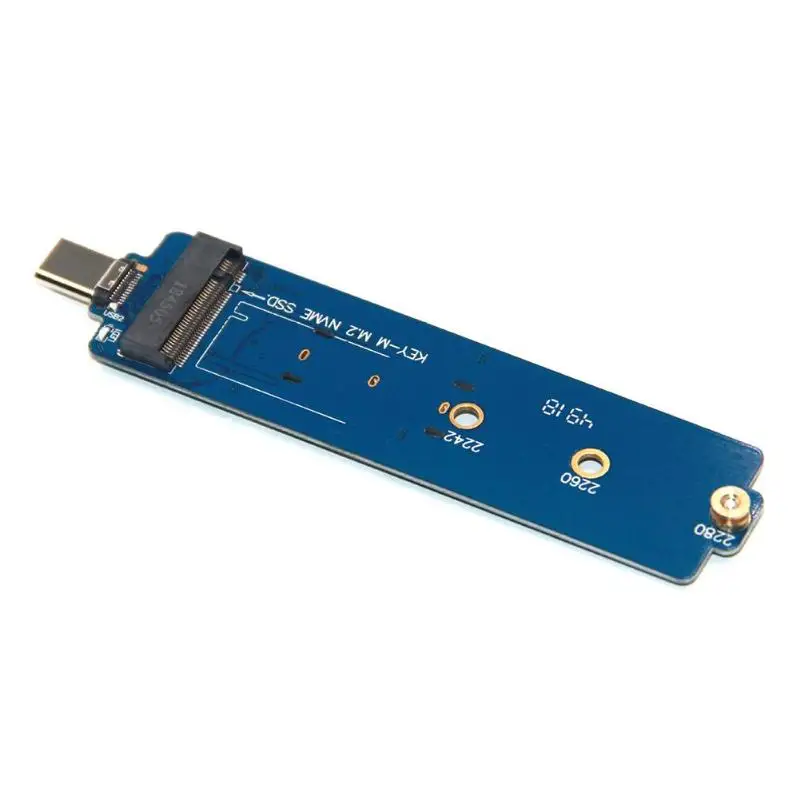 USB3.1 Type-C to Nvme SSD Enclosure M.2 M-Key Solid State Drive Box Case 10Gbps UASP High Speed Portable USB3.1 NVME M.2 Case