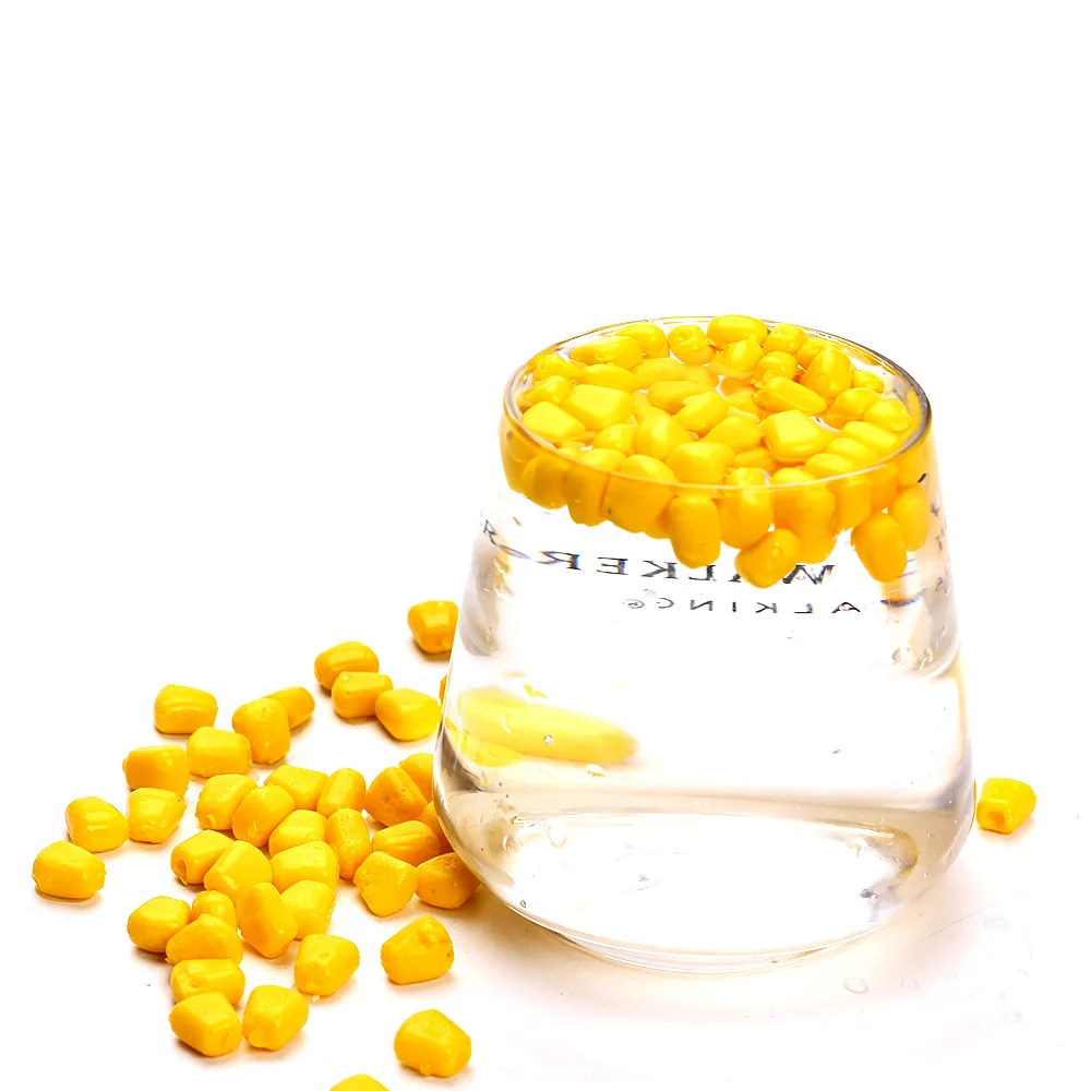 

New 100pcs Silicone Corn smell Soft Bait Floating water corn carp Fishing Lures With the cream smell of Artificial rubber baits
