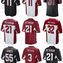 А+++ Качественная мужская футболка для взрослых Ларри фитцджералд 11 Давид Джонсон 31 Джош Розен 3 Патрик Питерсон 21 Аризона