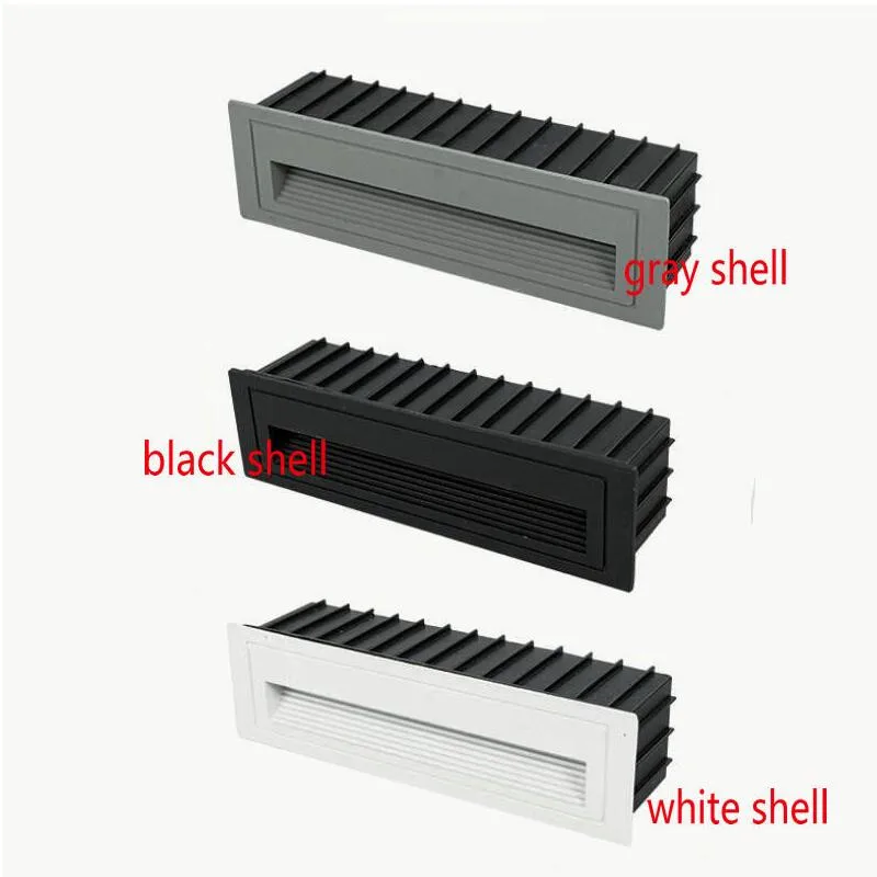 1pcs 15W Recessed LED Stair Light AC85-265V Indoor/Outdoor IP68 Corner Wall Light Stairs Step Stairway Hallway Staircase Lamp