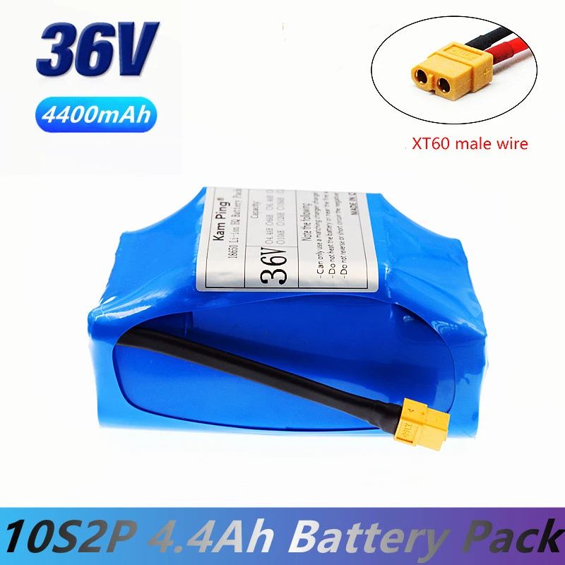 Electric Scooter 18650 Lithium Battery Pack 36v 10s2p 4.4ah 4400mah