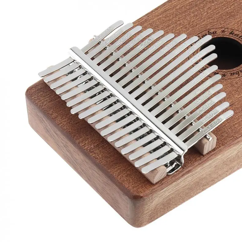 17 клавишный калимба одноплатный Sapele Thumb Piano Mbira мини-клавиатура инструмент с молотком настройки