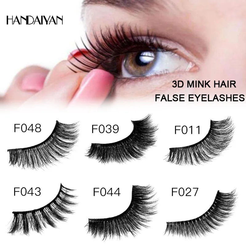 

Mink Eyelashes 3D False Popular Lashes 100% Cruelty Free Handmade Reusable Natural Eyelashes Eye Makeup Faux Cils Maquiagem Tool