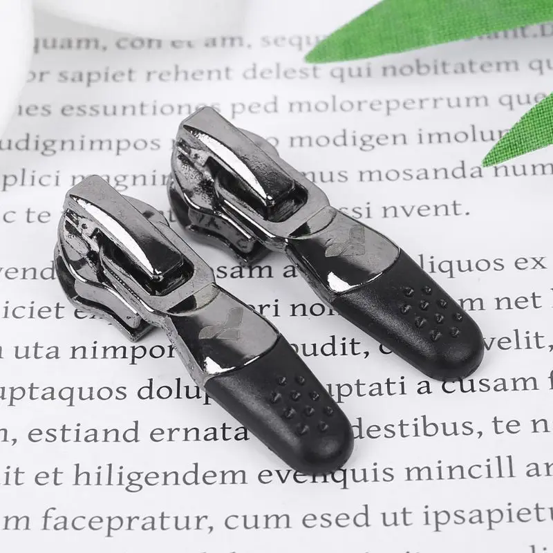 10 шт./компл. 10 шт./компл. 11 мм Универсальная металлическая DIY Fix пулер застежки-молнии для ремонта пистолет черный резьба анти-скольжения полосатый голова слайдера