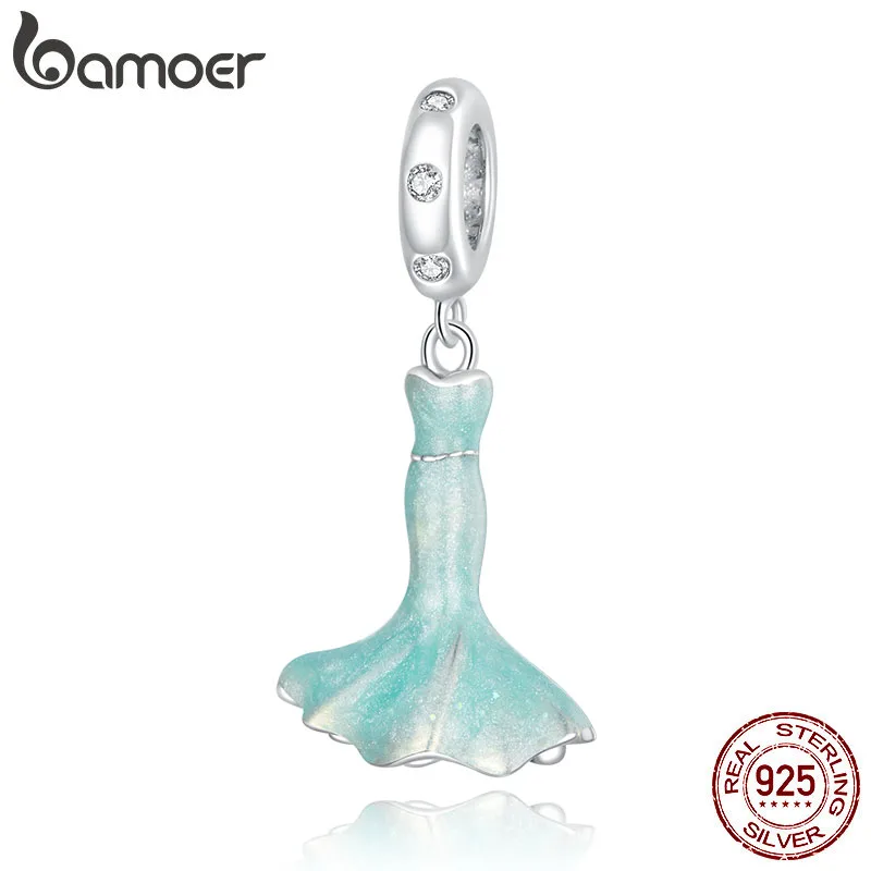 Теплая юбка годе bamoer подходит для оригинальных браслетов и обручей искусственный Серебряный кубический