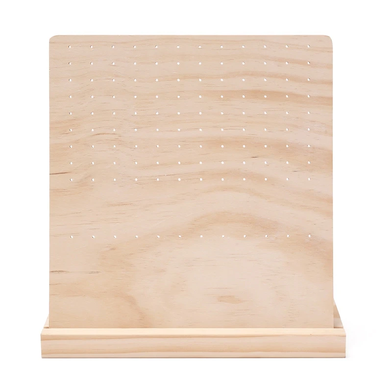 

Detachable 120 Slots Pin Wood Display Shelf Board Ear Ring Jewelry Packaging Stand Holder Box Store
