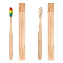 1 шт. бамбуковая зубная щетка+ 1 шт. бамбуковая трубка Экологичная зубная щетка из натурального бамбука Дорожный Чехол Мягкая головка зубная щетка набор 2 шт. упаковка