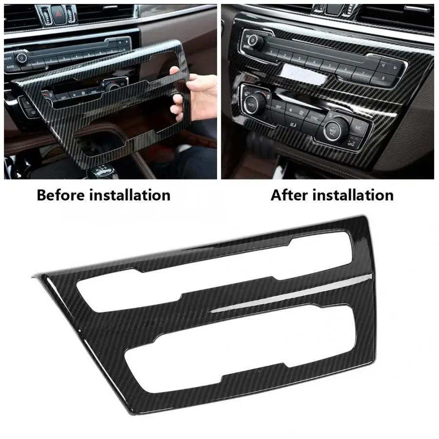Carbon Fiber Style ABS Car Interior Center Console CD Panel Trim Cover Frame for BMW X1 F48 2016 2017 2018 2019 Accessories | Автомобили и