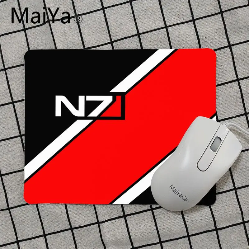 Maiya высокое качество Mass Effect N7 компьютерные игровые коврики для мыши Лидер продаж подставка под руку мышь