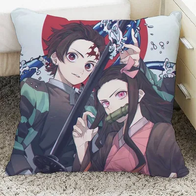Королевский синий Demon Slayer: Kimetsu No Yaiba Kamado Tanjirou Agatsuma Zenitsu Kochou Shinobu Подушка Мягкая Плюшевая Кукла - Цвет: Королевский синий