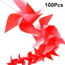 100 шт ветряная мельница, креативные вечерние украшения для газона, уличная садовая ветряная мельница, игрушки разных цветов