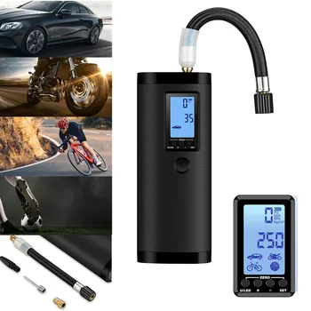 

3 in 1 LCD Display Car Pump Motorcycle Bike Truck Bicycle USB Rechargeable Electric Portable Car Pump for Travel Mini Air Pump